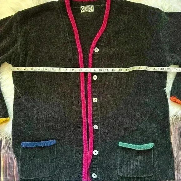 Vintage Tisbury Bay Color block Cardigan Large - Picture 9 of 10